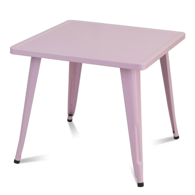 Costway 27'' Kids Steel Square Table Child Play Learn Activity Table In/Outdoor