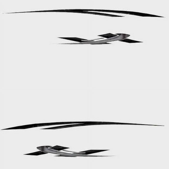 Larson Boat Graphic Decals 05732074 | Senza Black Stickers (Set of 4)