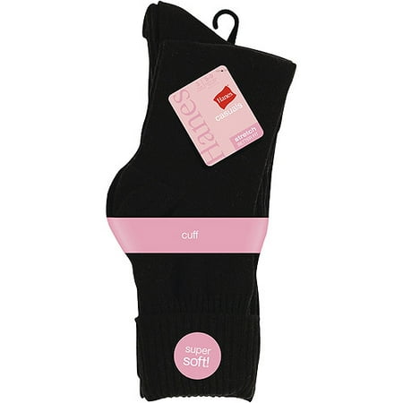 Hanes - Women's Casual Lightweight Cuff Socks