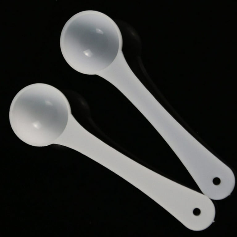 24 Pieces Gram Scoop Teaspoon Spoons Plastic 1/3/ 5/10/ 15 Gram Measuring  Spoon Long Handle Protein Powder Scoop Flat Round Bottom Teaspoon Scoop  Milk