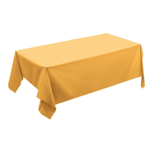 yulier Plastic Table Cloth Disposable, 54 x 72 Inch Holiday Party Tablecloth, Solid Color Rectangle Table Cover Leakproof, Decorative Tablecloth for Picnic Wedding Christmas Thanksgiving