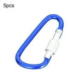 thumbnail image 2 of Cheers.US 5 Pcs Aluminum Alloy Carabiner Clips D Shape Carabiner Hooks Key Rings Aluminum Alloy Keychain Buckles, 2 of 7