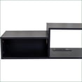 thumbnail image 4 of TV Furniture | 65.35in Modern Floating Wall Mounted TV Stand with 20 Color LEDs & Charging Station | Particle Board+MDF | Black | TV Size 50-59 Inches, 4 of 15