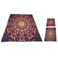 thumbnail image 4 of 3 piezas/juego de funda de edredón de estilo bohemio a rayas amarillas con fundas de almohada, juego de cama para dormitorio, suministros, 200 x 200 cm, 4 of 10