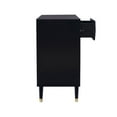 thumbnail image 5 of Linon Alick Wood Geo Texture 6 Drawer Dresser Gold Hardware in Glossy Black, 5 of 17