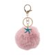thumbnail image 1 of Stylish Starfish Furry Keychain Unique Starfish Plush Keychain Furry Sphere Keyrings Charm for Bag and Car Keys taro purple, 1 of 4