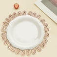 thumbnail image 2 of Round Woven Placemat for Dining Table,Natural Braided Rattan Tablemat Hollow Wicker Plates for Holiday Kitchen Table Mat, 2 of 9