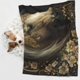 thumbnail image 6 of Pofeuu Palatial Gold Pattern Horse Print Puppy Blanket,Dog Blankets,Pet Blanket Cozy Cat Blankets for Indoor Cats, Fuzzy Pet Blanket for Kitten Doggy Dog Blankets-Medium, 6 of 8