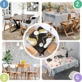 thumbnail image 4 of Black and Gold Marble Wavy Lines Pattern Square Tablecloth,Waterproof Square Table Cover,Wipeable Spillproof Washable Table Cover for Home Kitchen Party Decor 42"X42"(107x107cm), 4 of 6