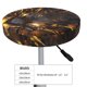 thumbnail image 4 of Balery Cool Black Gold Dragon Fundas de asiento para taburete de bar redondo de tela de terciopelo ajustables que protegen de arañazos y manchas para sillas de 14 a 17 pulgadas.-13 inch, 4 of 7