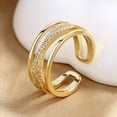 thumbnail image 2 of Anillo de Plata de Ley 925 abierto ajustable anillo de plata/oro moda exquisita estudiante novia accesorios de joyería fiesta de boda, 2 of 2