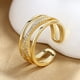 thumbnail image 2 of Anillo de Plata de Ley 925 abierto ajustable anillo de plata/oro moda exquisita estudiante novia accesorios de joyería fiesta de boda, 2 of 2