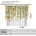 thumbnail image 2 of Summer Sunflower Curtains, Spring Green Leaves Branches Botanical Rustic Farmhouse Country Yellow Flower Print Blackout Window Drapes for Kitchen Bedroom, 84" W X 84" L, 2 of 6