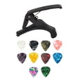 thumbnail image 1 of Disparador de de Guitarra Eléctrica Acústica de Liberación Rápida con Púas de Guitarra Piezas Yuyangstore Guitarra Capo Guitar Picks, 1 of 8