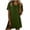 Army Green, variant on Antinious Womens Nightdress Solid Casual Short Sleeve Tank Dress Short Sleepdress,Holiday!Nightgowns for Women,Women Pajama Dress,Blue,Free Size
