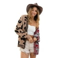 thumbnail image 2 of Garden Naked Leopard Color Block Button Down Sweater Cardigan, 2 of 4