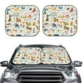 thumbnail image 2 of Kll Dogs Funny Pets Windshield Sun Shade 2-Piece Foldable Car Front Window Sunshade For Most Sedans Suv Truck- Medium, 2 of 7