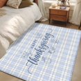 thumbnail image 6 of Happy Thanksgiving Area Rug 3x5 Washable Rug Non Slip Blue Plaid Fall Botanical Maple Leaf Large Area Rug Indoor Floor Carpet for Entryway Bedroom Kitchen Living Room Home Office Dining Room Nursery, 6 of 9