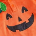 thumbnail image 6 of WIBACKER Baby Girl Flannel Pumpkin Costume Baby Boy Halloween Costumes Kids Hooded Romper Orange Onesie Unisex 0-18 Months, 6 of 10