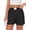 02-Black, variant on Shorts for Women Summer Beach Cover Ups Casual High Waist Flowy Wide Leg 2026 Spring Vacation Lounge Shorts Black Large