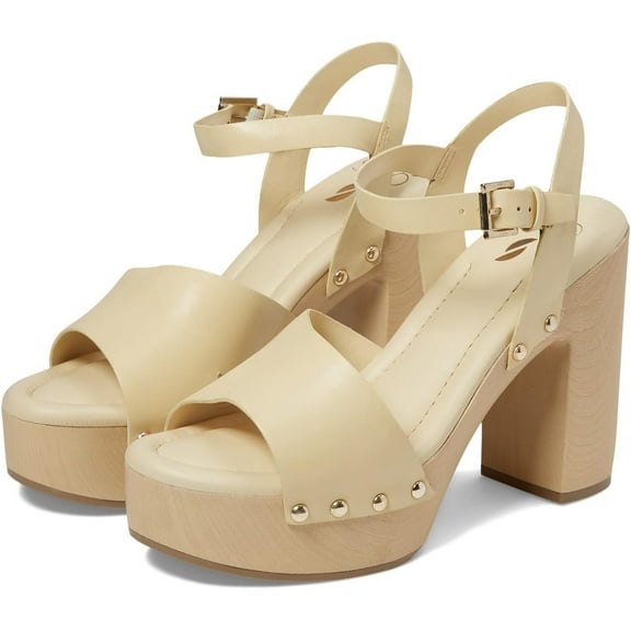 Sarto by Franco Sarto Women's Wally Ankle Strap Block Heel Lemon 8M