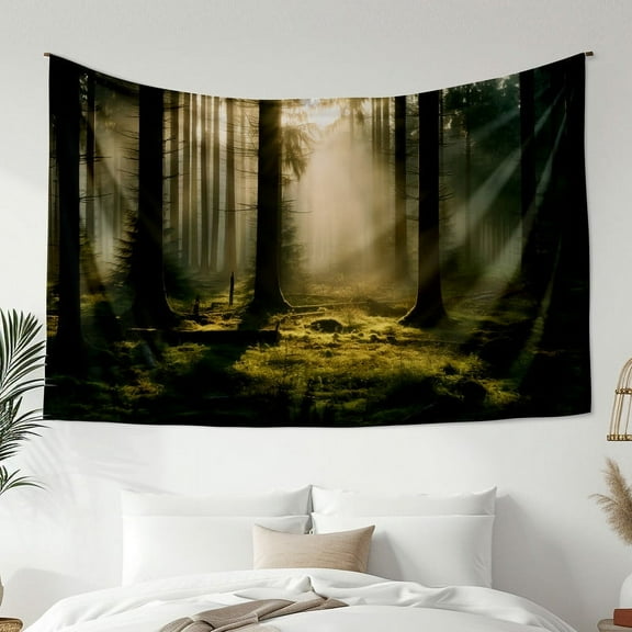 Modernist Style Tapestry, Forest Light and Shadow Tapestry, Bedroom Living Room Dormitory Decoration, Home Decoration