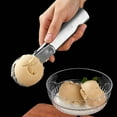 thumbnail image 5 of Cuchara para helado de acero inoxidable con cuchara para helado con gatillo, perfecta para yogur helado, 5 of 5