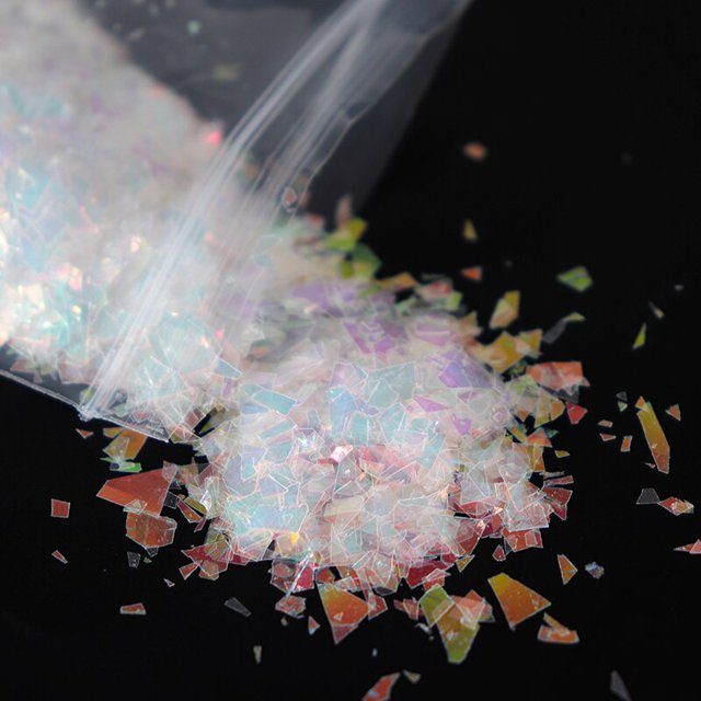 Papel de aluminio holográfico láser para uñas, pegatina de diseño Irregular, oro, plata, purpurina, lentejuelas, calcomanía artística para uñas, decoración de boda, 10G