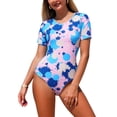 thumbnail image 2 of Traje de baño de una pieza para mujer, conjuntos de bikini para mujer, traje de baño bikini de tirantes sin espalda de color liso para mujer, conjunto de bikini con bloques de color y hombros descubie, 2 of 5