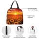 thumbnail image 4 of Easygdp Sunset Golden Sunflower Field Bolsa Térmica Premium - Tela Oxford Impermeable, Gran Capacidad, Bolsillo Frontal, Unisex para Trabajo, Escuela, Actividades al Aire Libre y Picnics, 4 of 8