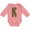 Mauve, variant on Leopard Print Letter K Boys or Girls Long Sleeve Baby Bodysuit