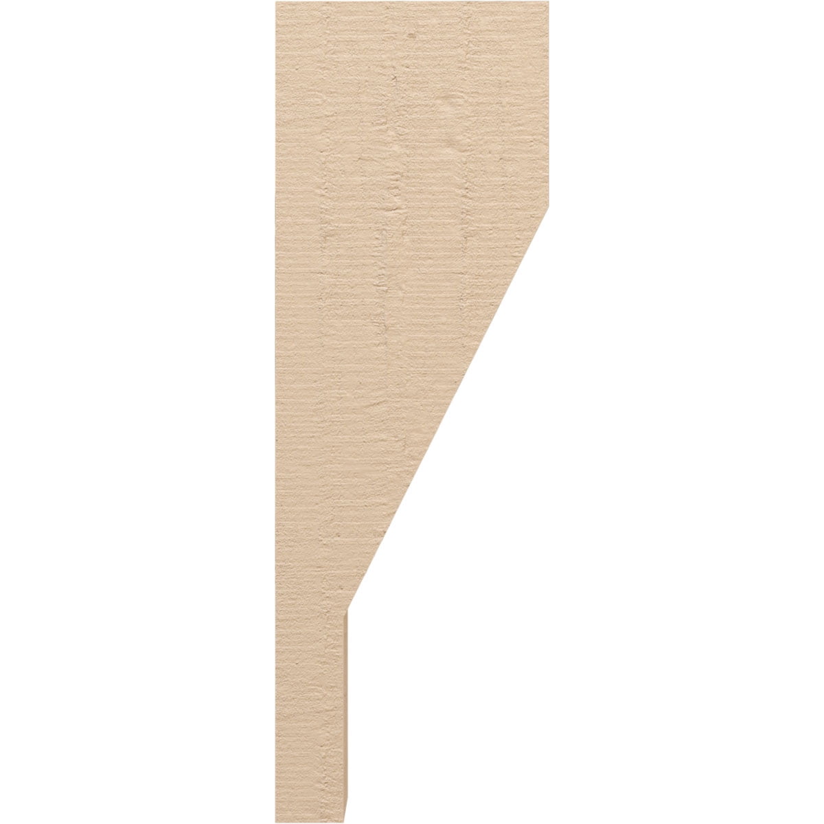 5"W x 10"D x 30"H Thin Clemmons Rough Cedar Woodgrain TimberThane Corbel, Primed Tan