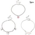 thumbnail image 2 of Bangcool Chaîne Cheville Papillon Lettre : 3 Pcs Bracelet Rétro Cheville Bijoux pour Femmes, 2 of 6