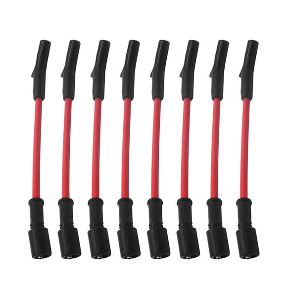 10mm High-performance Spark Plug Wires(Bend End) Set Fit for Chevrolet GM, Compatible with LSx LS1