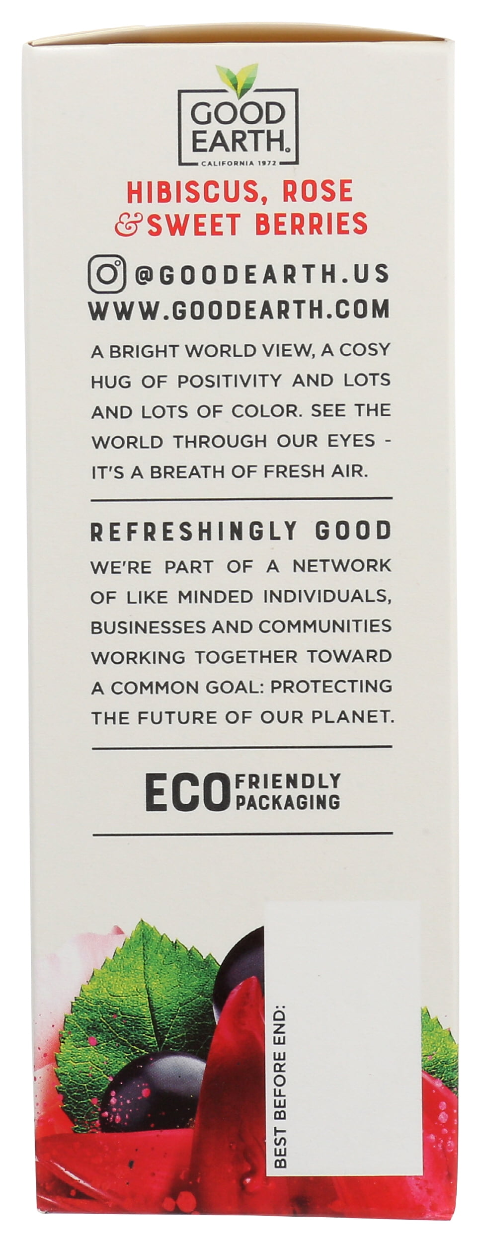 Pack of 5, Good Earth Hibiscus, Rose & Sweet Berries Tea, 1.48 oz​