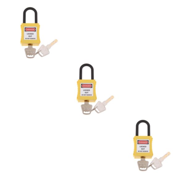 Thinsony 38 mm Cadenas de Sécurité Courbé en PVC Solide et Résistant 90x40x19 mm 3Set