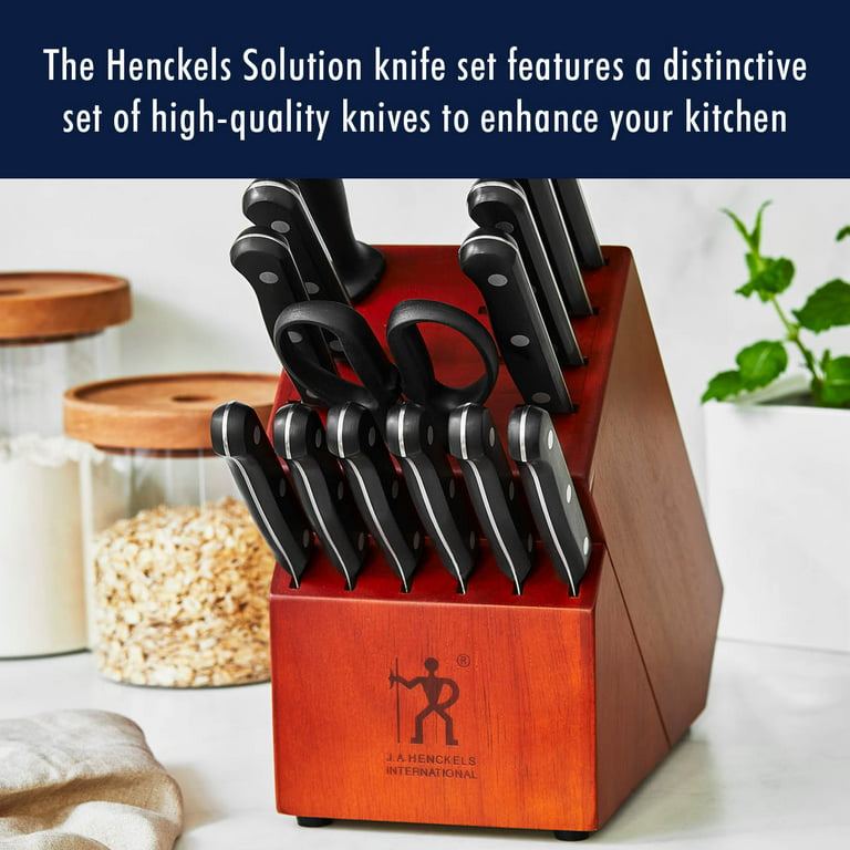 HENCKELS Solution Steak Knife Set, 8-piece, Black/Stainless Steel