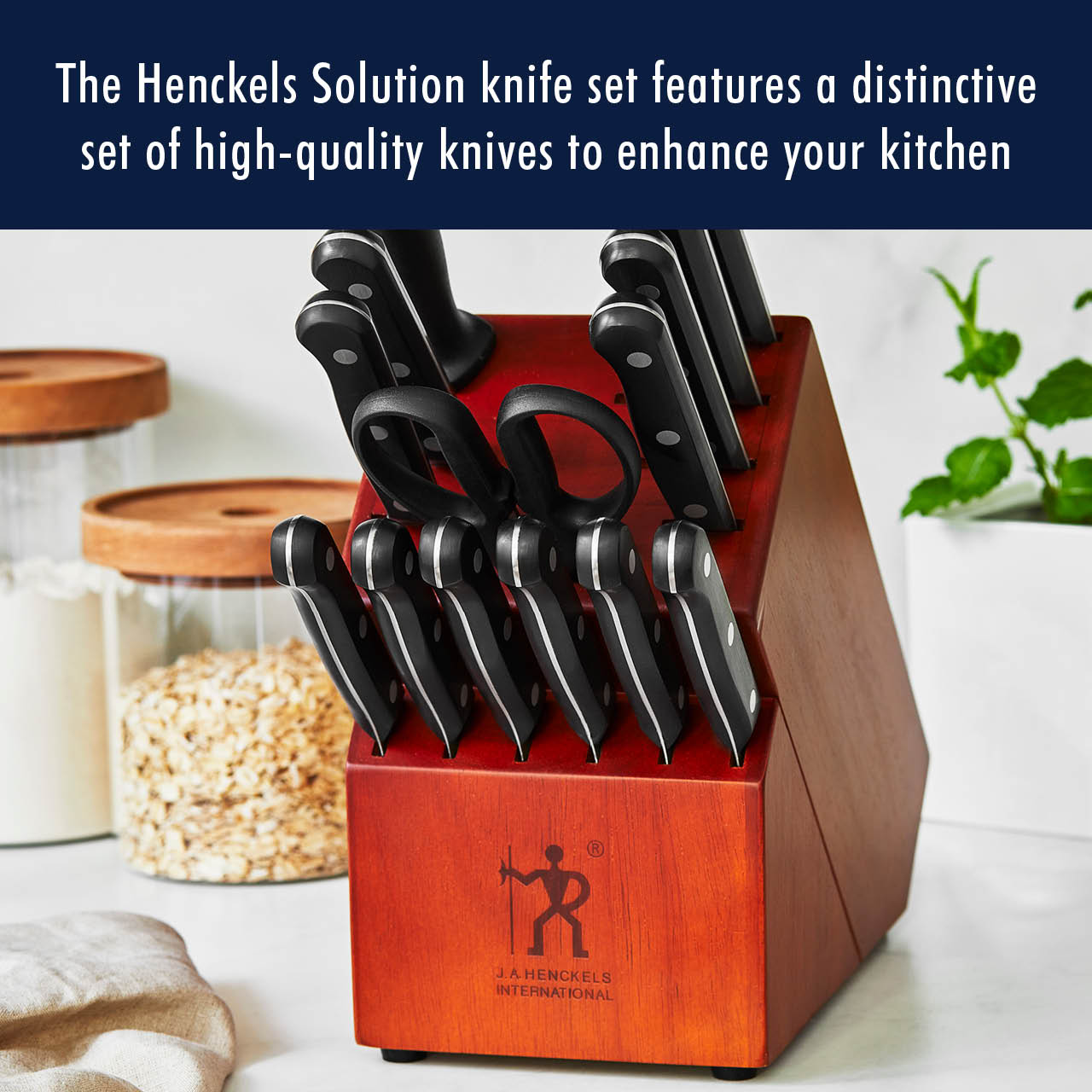 Henckels Solution 15-pc Kitchen Knife Set with Block, Chef Knife, Paring Knife, Utility Knife, Bread Knife, Steak Knife, Black, Stainless Steel - image 8 of 9