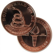 Money Metals Mint 20 Count Don't Tread On Me 1 oz Copper Rounds