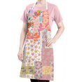 thumbnail image 5 of Pioneer Flower Floral Print Pattern Apron-Garden Aprons for Women with Pockets-Cotton Linen Waterproof Kitchen Cooking Gardening Aprons Adjustable for Kitchen,Cooking,BBQ and Salon 33x27 Inch, 5 of 7