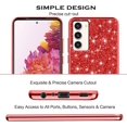 thumbnail image 6 of Compatible with Samsung Galaxy S23 Case Glitter Shockproof, Phone Samsung S23 Case Bling Sparkly TPU and PC Silicone Shiny Girl Women Thin Protective Cover (Red), 6 of 12