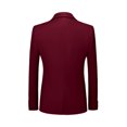 thumbnail image 3 of VERUGU Mens Suit Slim 2-Piece Suit Business Wedding Party Jacket Pants Wine 5XL, 3 of 5
