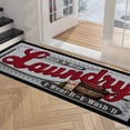 thumbnail image 2 of Findosom 20"x60" Farmhouse Laundry Room Rug Non Slip Rubber Laundry Runner Rug Waterproof Washable Indoor Laundry Rugs and Mats for Kitchen Floor Laundry Room Bathroom Hallway Entryway Decor Red, 2 of 8