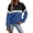 czb# Blue317, variant on CUZIBR Womens Sweatshirt Color Block Crew Neck Graphic Loose Fit Pullover Tops Casual Long Sleeve Workout Shirts Loose Blouse Fall Winter Clothes,Blue