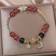thumbnail image 3 of Pulsera de moda con piedras naturales incrustadas y luna Diseño temperamental Joyería Pulsera de mujer de diseño moderno y retro, 3 of 8