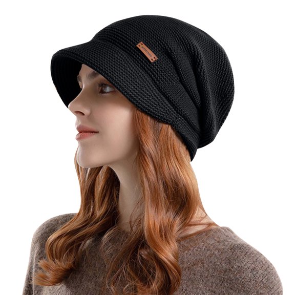 COM1950s Women Plaid Printed Faux Bucket Hat Warm Windproof Baggy Stretch Winter Soft Caps Wrap Fisherman Hat