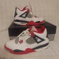thumbnail image 1 of Air?Jo r-dan 4 Retro Fire Red 7Y W Original Box 2020 Basketball Shoes 408452-160, 1 of 6