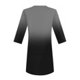 thumbnail image 7 of Duoif Shirts for Women, Womens Tunics to Wear with Leggings Summer 3/4 Length Sleeve V Neck Tshirts with Pockets Long Blouses Casual Ladies Tops and Blouses Black S, 7 of 7
