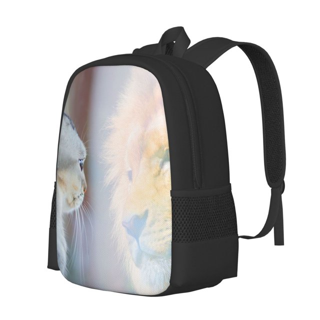 Easygdp The Cat Looks in the Mirror Mochila de Gran Capacidad Minimalista Ideal para Escuela, Viajes y Uso Diario