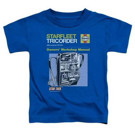 

Trevco Star Trek-Tricorder Manual - Short Sleeve Toddler Tee - Royal Blue- Large 4T